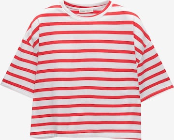 T-shirt Pull&Bear en rouge : devant