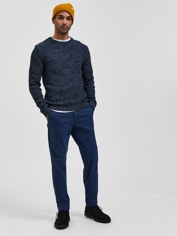 SELECTED HOMME Slimfit Hose 'Miles Flex' in Blau