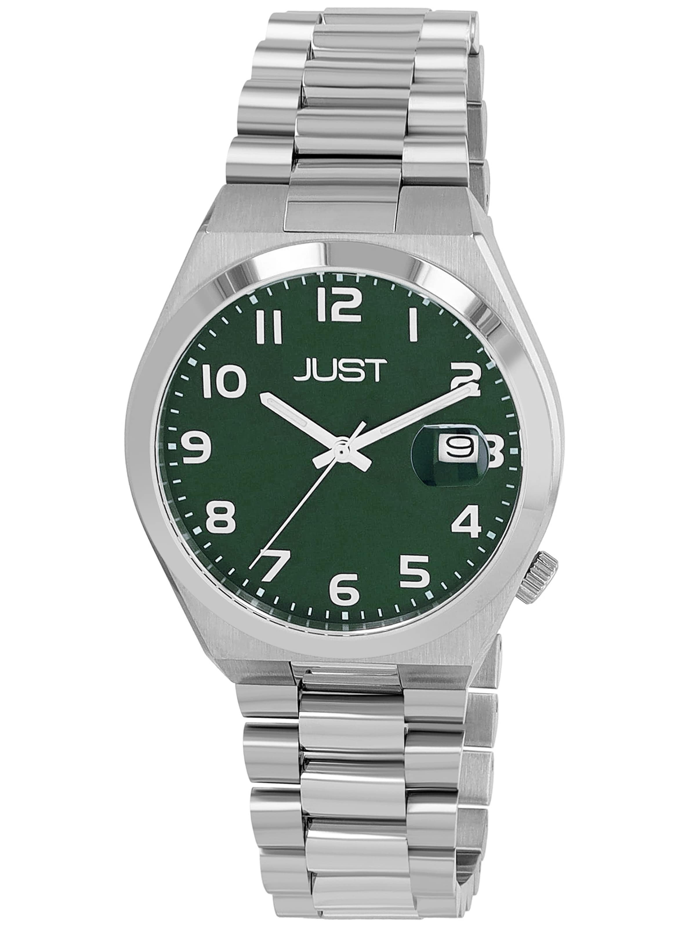 JUST Analog Watch in Silver: front