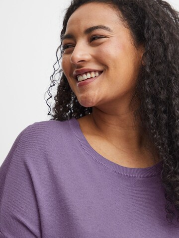 Fransa Curve - Vestido de punto 'Blume' en lila