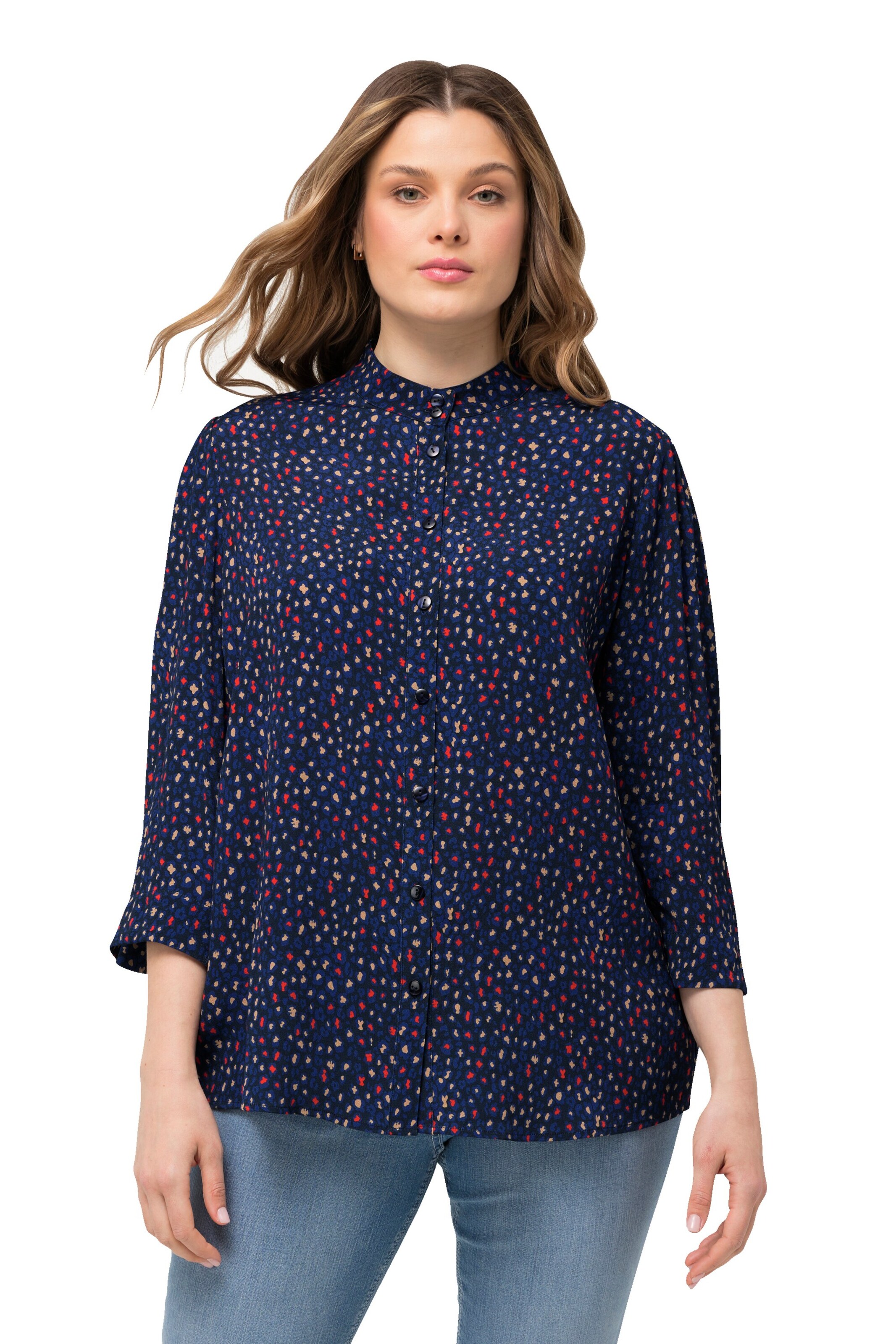 Ulla Popken Bluse in Blau: Vorderseite