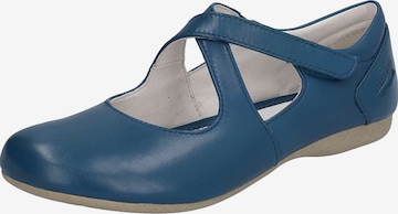 JOSEF SEIBEL Ballet Flats with Strap in Blue: front