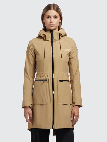 Manteau mi-saison khujo en beige : devant