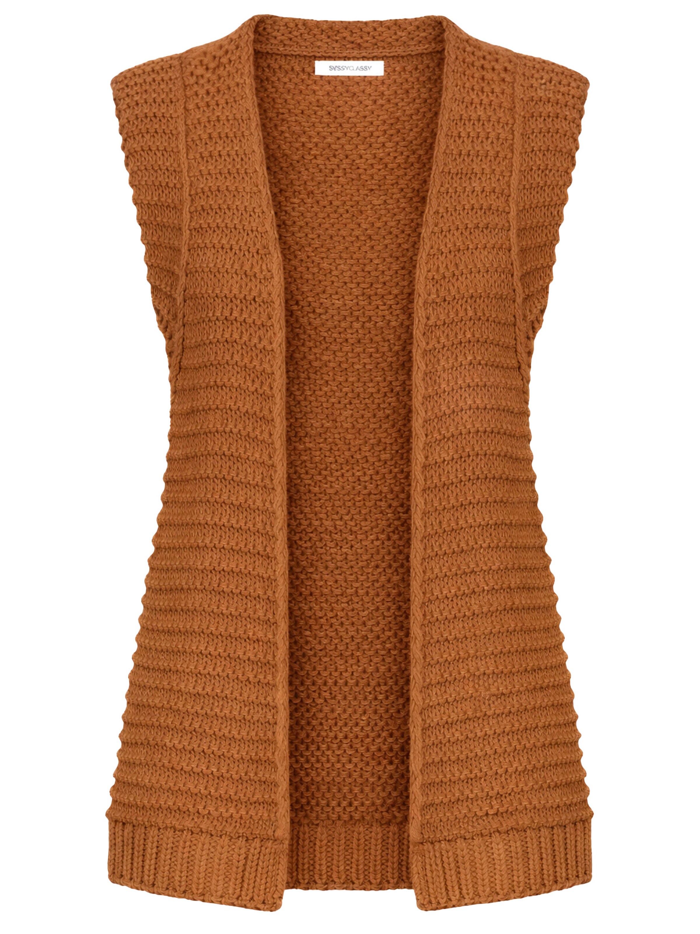 SASSYCLASSY Weste‌‌‌‌ in camel, Produktansicht