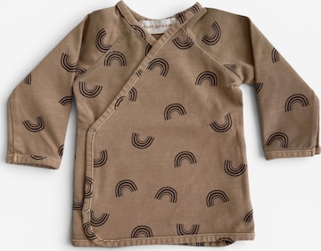 KURTI & FRIEDA Sweatshirt 'Wrap Top - Rainbow Print' in Brown: front
