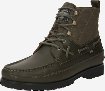 Polo Ralph Lauren Veterboots 'RANGER' in Groen: voorkant