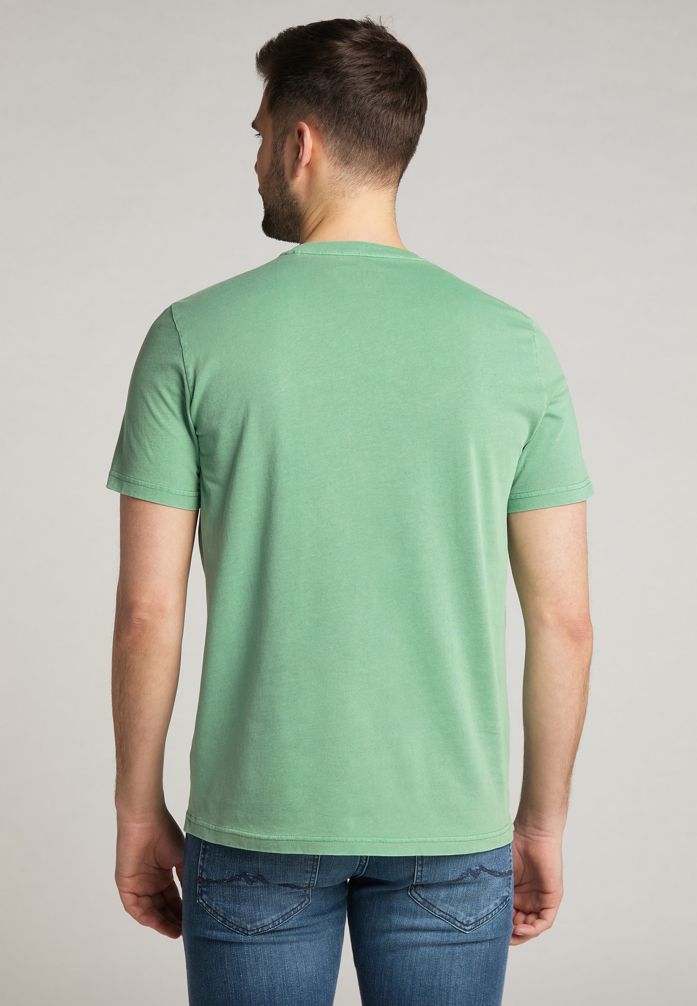 Männer Große Größen MUSTANG Shirt in Hellgrün - TZ67152