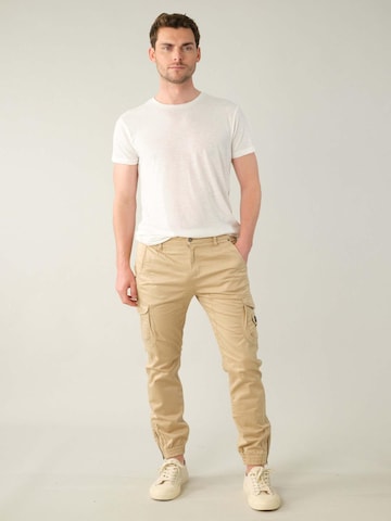 Deeluxe Tapered Cargobroek 'Garden' in Beige