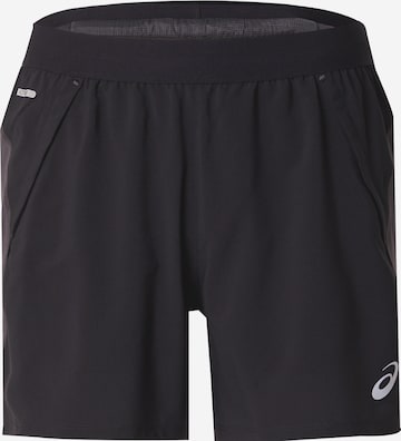 juoda ASICS Standartinis Sportinės kelnės 'ROAD': priekis