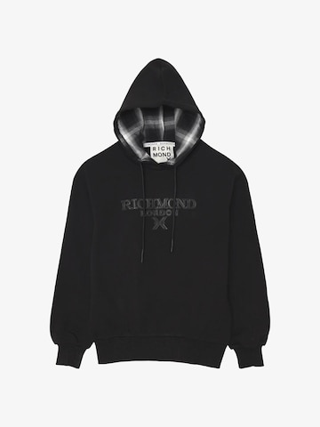 John Richmond Sweatshirt 'Contrast Hood' in Schwarz: Vorderseite