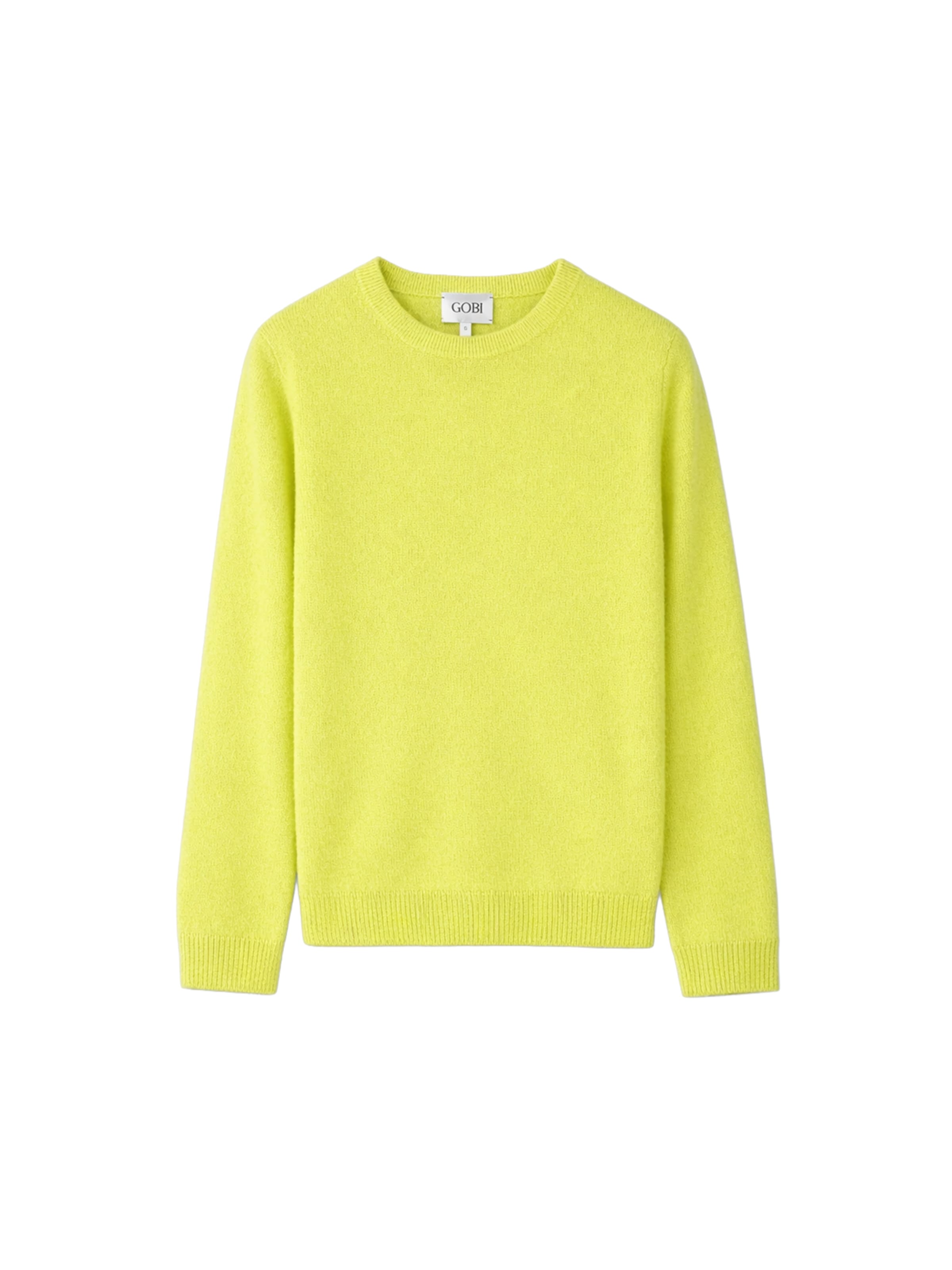 GOBI Cashmere Pullover 'Women's Essential Cashmere Crewneck Sweater'‌‌‌‌ in Gelb: Vorderseite