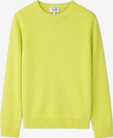 GOBI Cashmere Neulepaita 'Women's Essential Cashmere Crewneck Sweater' värissä keltainen: etupuoli