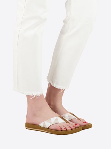 REEF Beach & Pool Shoes 'Spring Woven' in Beige: front