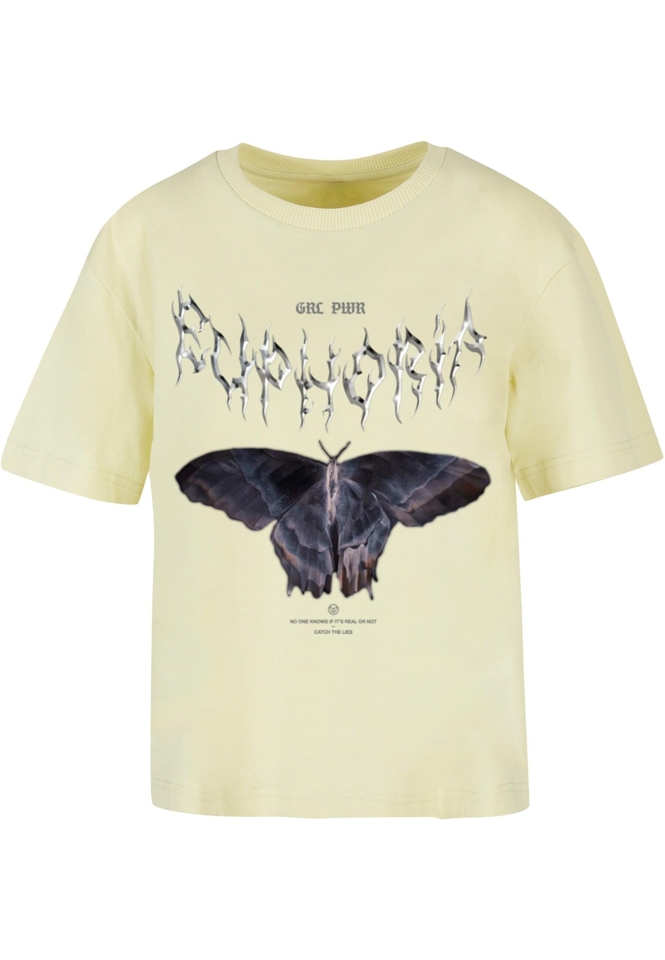 dzeltens Mister Tee T-Krekls 'Euphoria': no priekšpuses