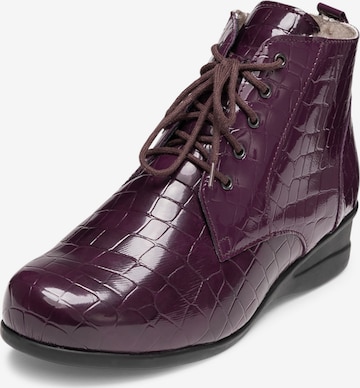 VITAFORM Schnürstiefelette in Lila: Vorderseite