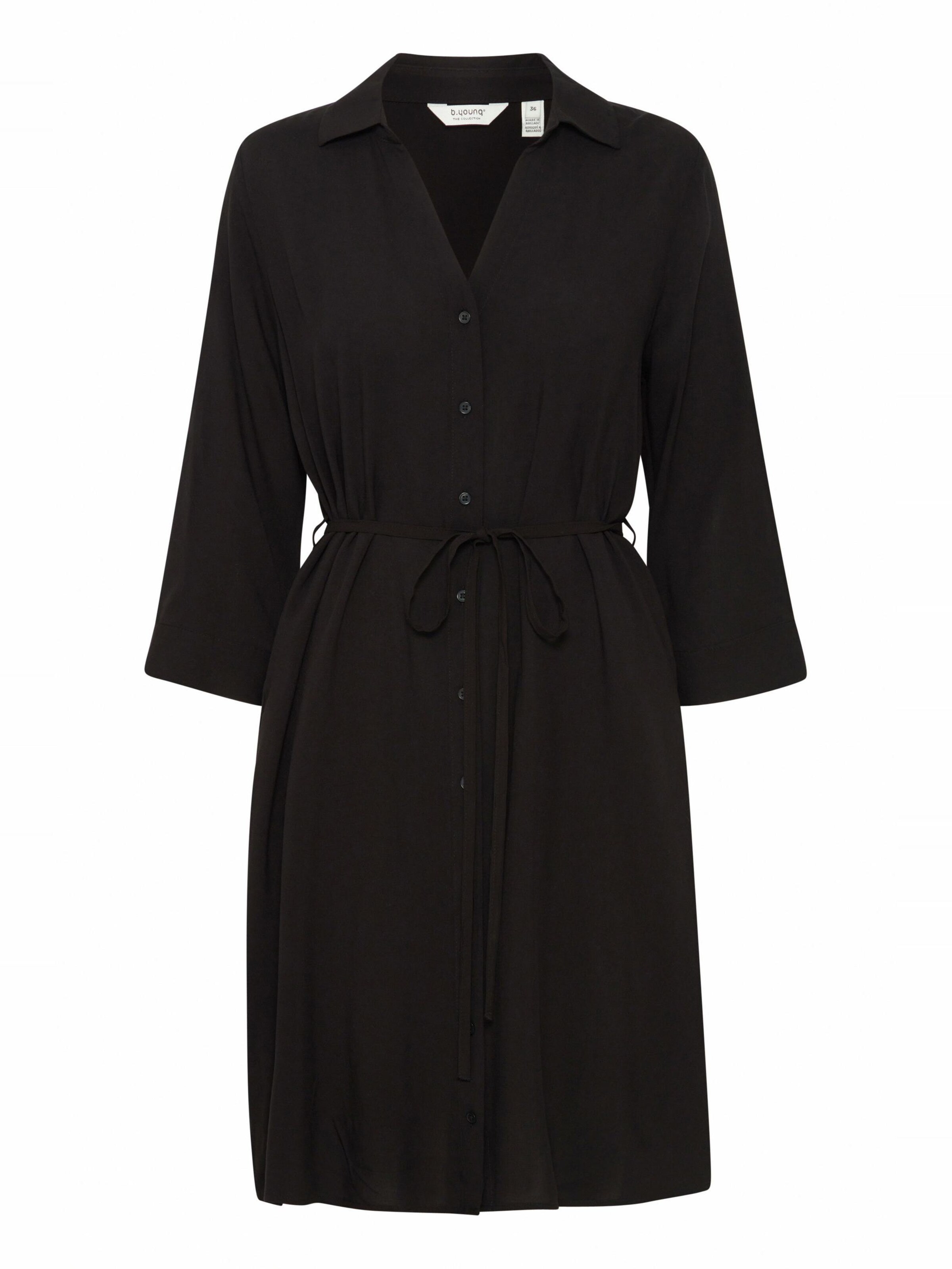 b.young Blusenkleid 'Joella' in Schwarz: Vorderseite