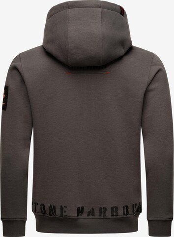 STONE HARBOUR Zip-Up Hoodie 'Jacobi Jamie' in Grey