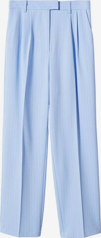 MANGO Regular Pleated Pants 'Nube' in Blue: front