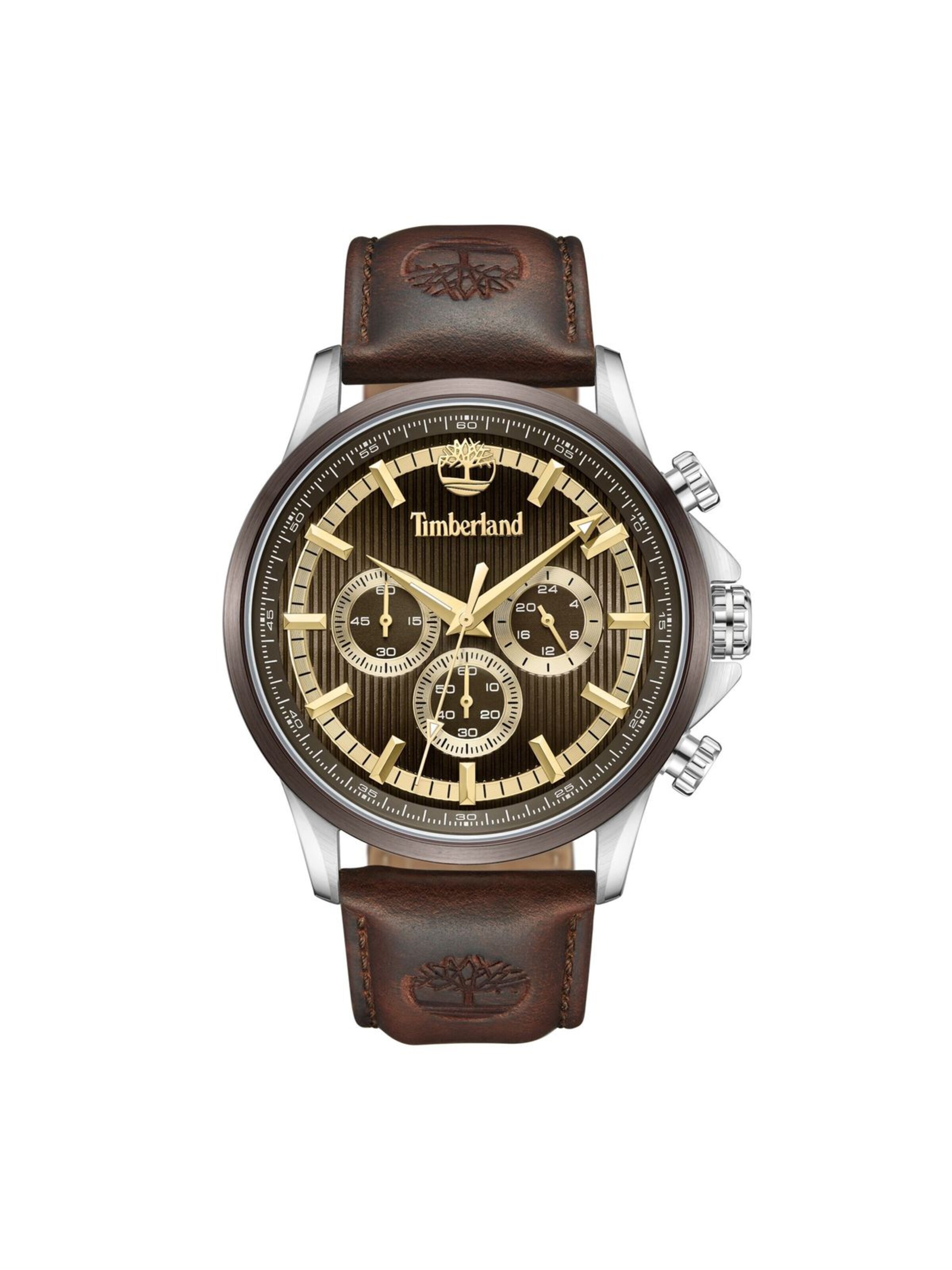 Montre à affichage analogique TIMBERLAND en or : devant