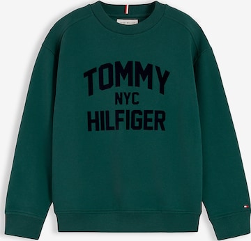 žalia TOMMY HILFIGER Megztinis be užsegimo 'BRAND LOVE': priekis