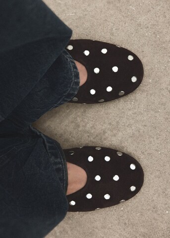 MANGO Ballet Flats 'Savoir1' in Brown
