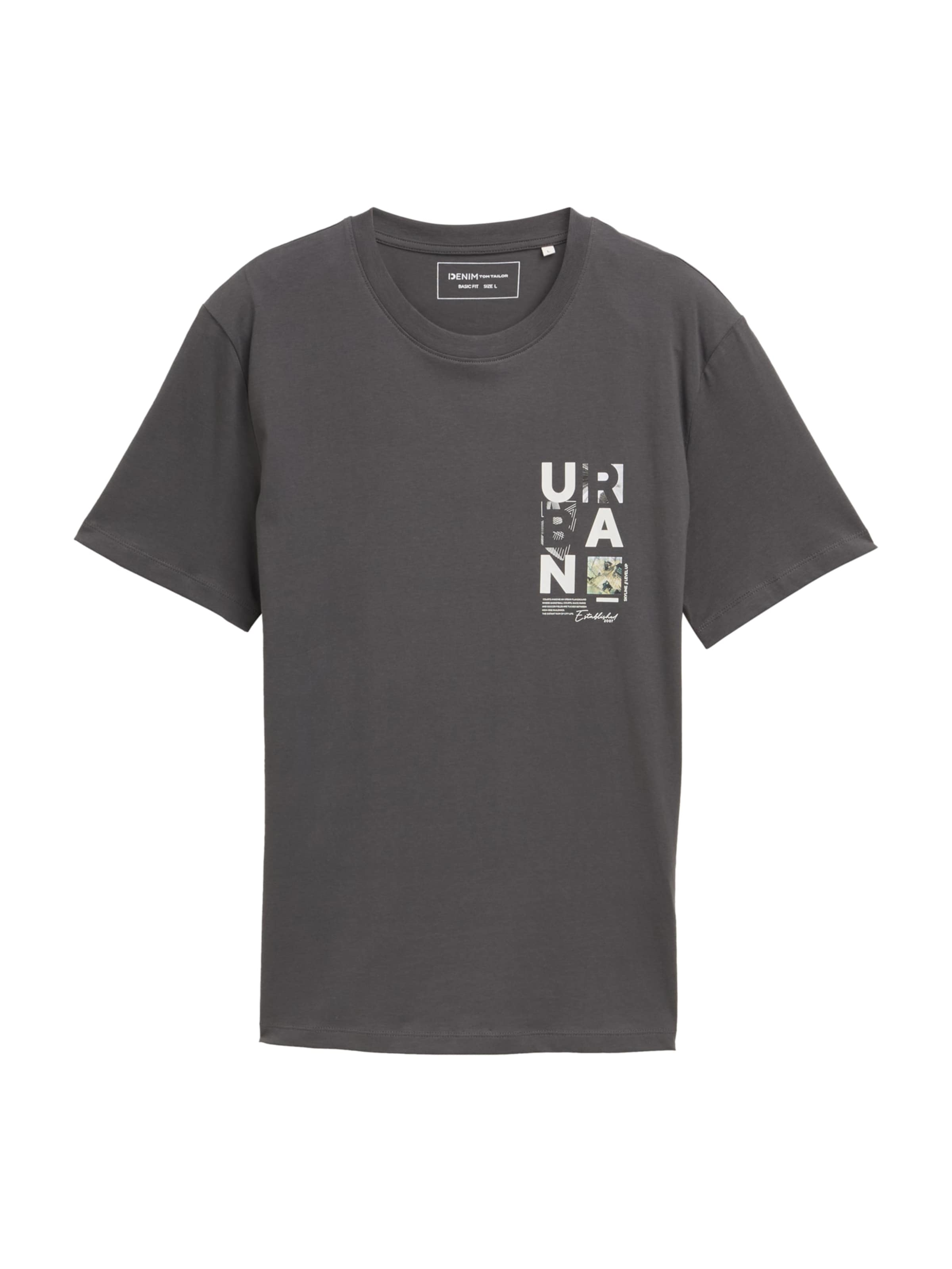 Maglietta di TOM TAILOR DENIM in grigio: frontale