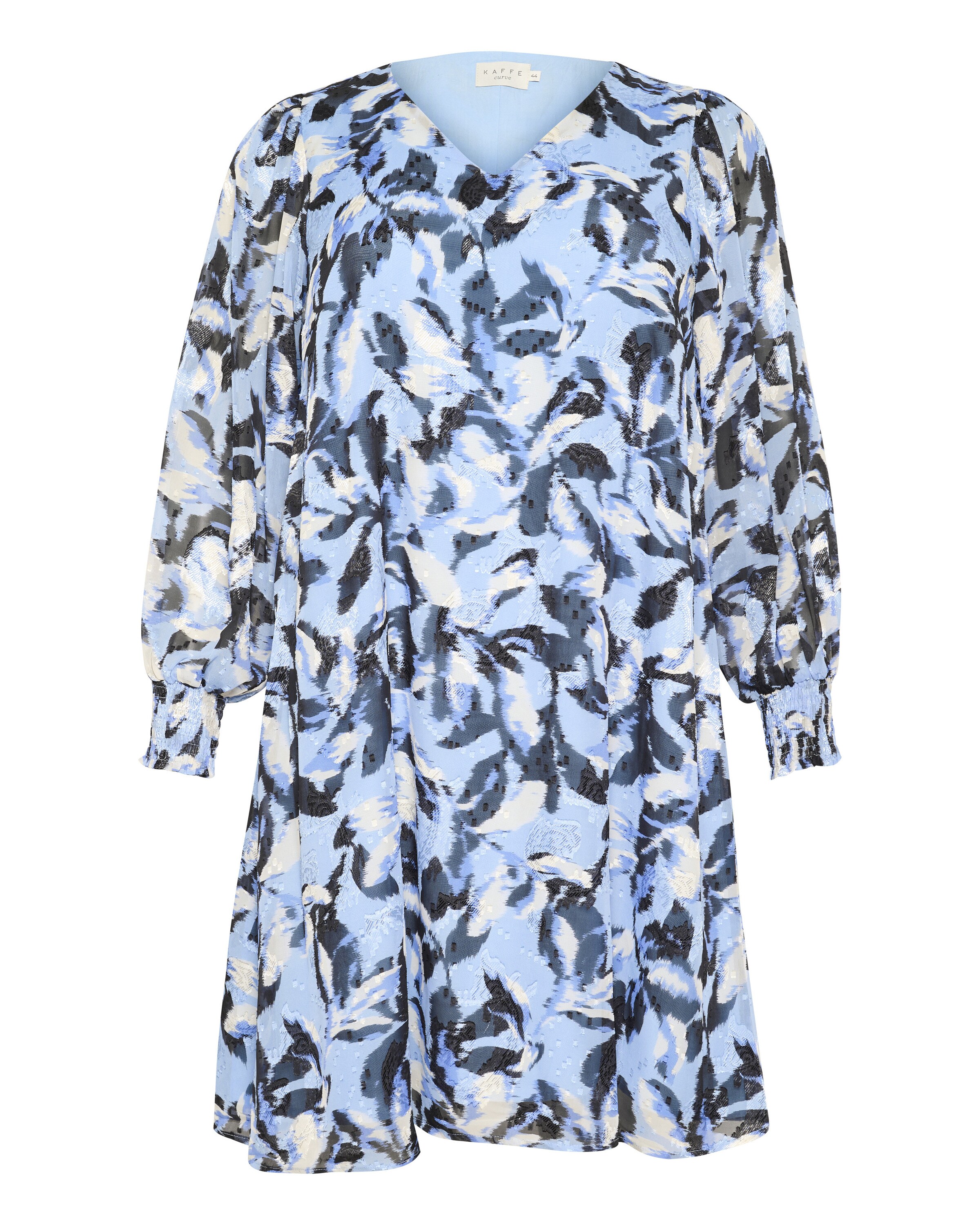 KAFFE CURVE Kleid 'Elona' in Blau: Vorderseite