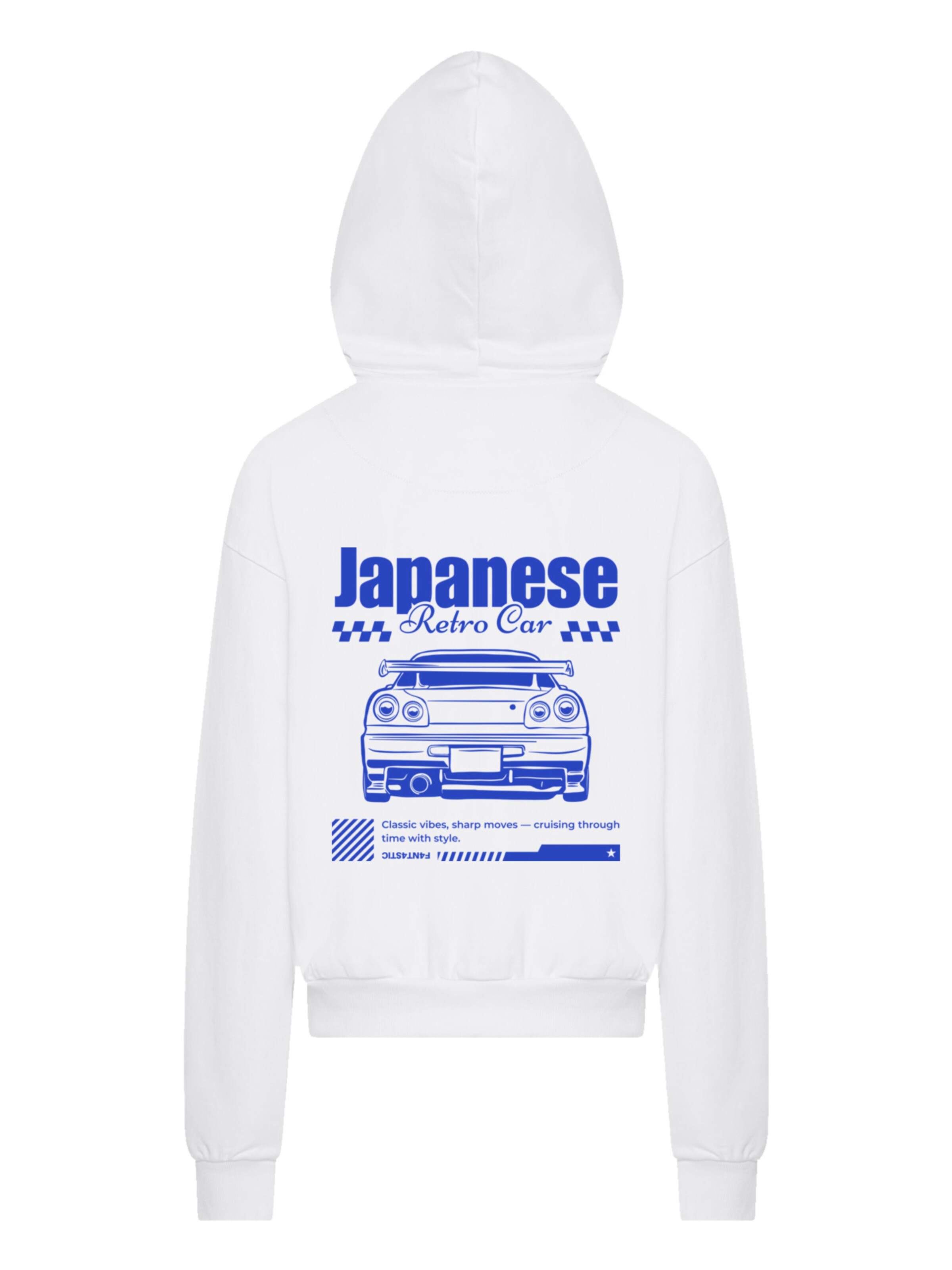 Pull-over 'Retro Car Japanese Streetstyle' F4NT4STIC en blanc