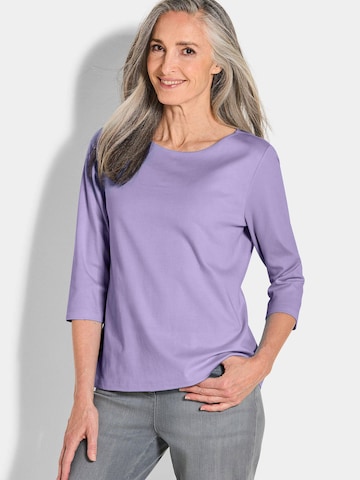 Goldner Shirt in Lila: Vorderseite