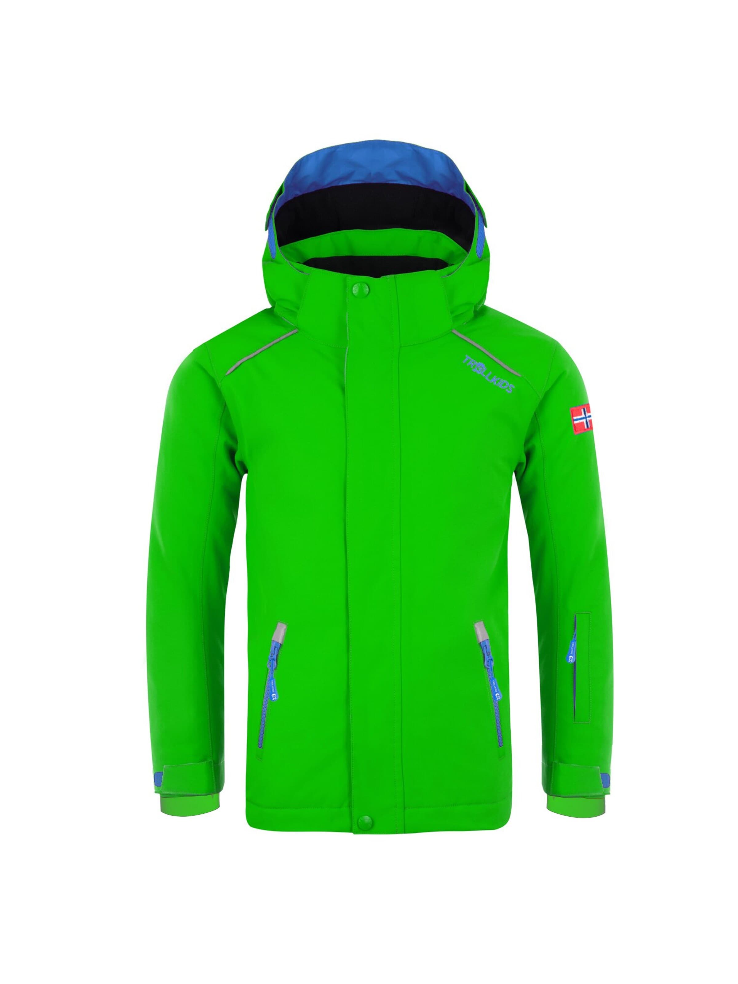 TROLLKIDS Winter Jacket in Green: front