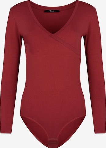Evoni Blouse bodysuit in Red: front
