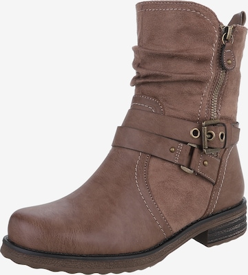 Ital-Design Ankle Boots in Brown: front