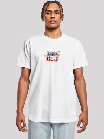 T-Shirt 'Partner In Crime' F4NT4STIC en blanc : devant