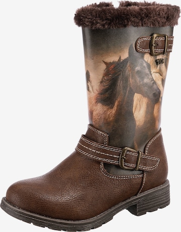 INDIGO Boots in Brown: front