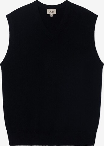 GOBI Cashmere Bodywarmer 'Men's Essential V-Neck Cashmere Vest' in Zwart: voorkant
