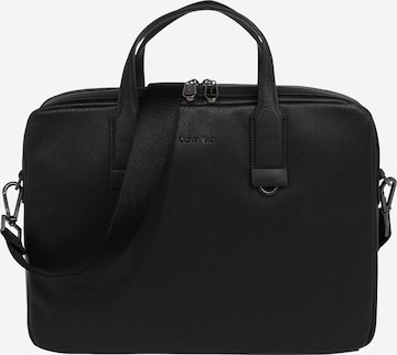 Sac d’ordinateur portable Calvin Klein en noir : devant