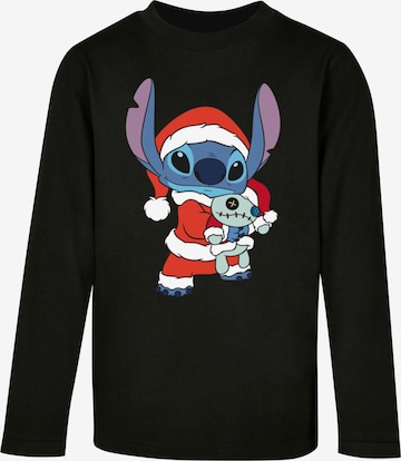 ABSOLUTE CULT Shirt 'Lilo And Stitch - Christmas' in Zwart: voorkant