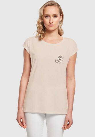 T-shirt 'Cherry' Merchcode en beige : devant
