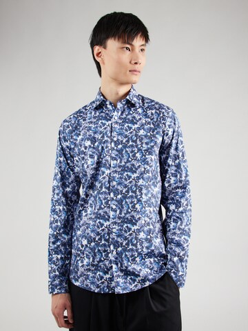 Lindbergh Regular Fit Hemd in Blau: Vorderseite