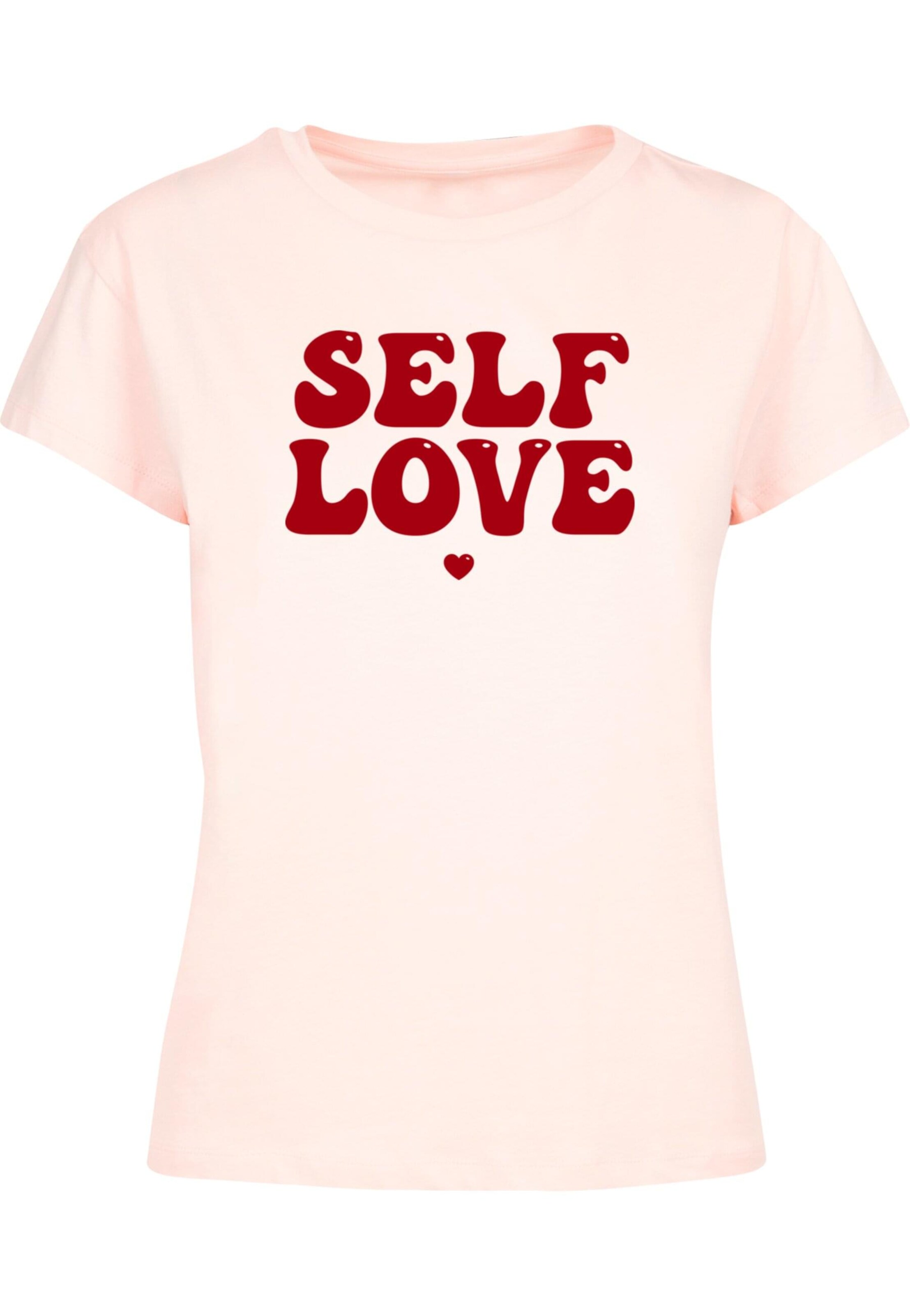Merchcode Shirt 'Self Love' in Pink: front