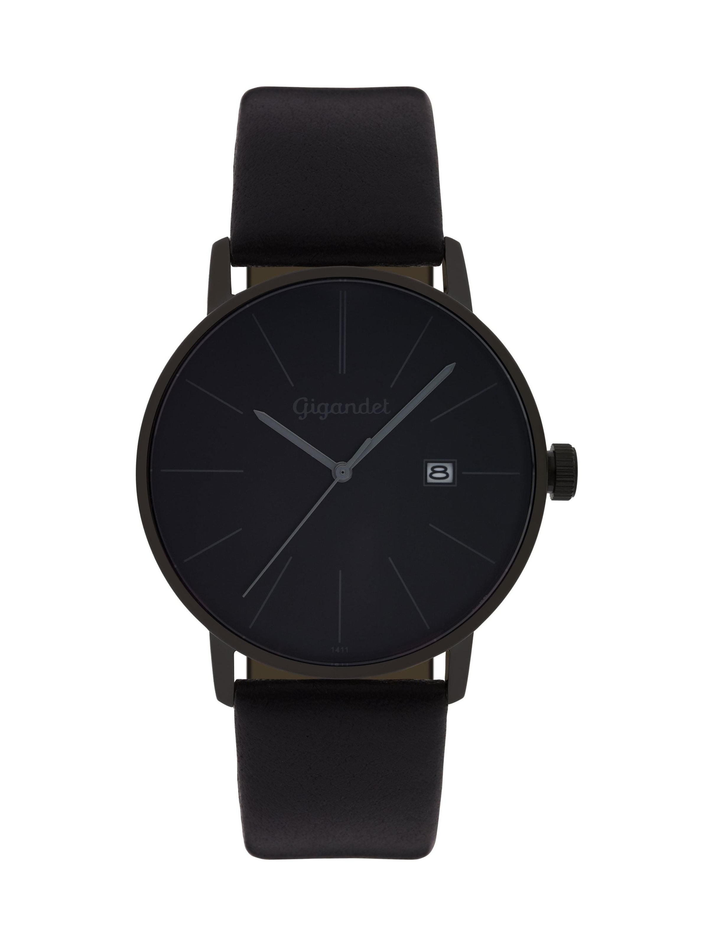 Gigandet Analog Watch 'MINIMALISM' in Black: front