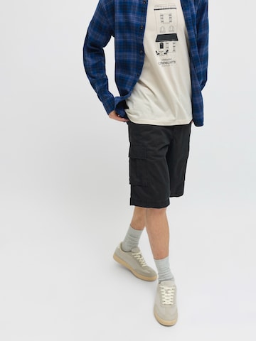 Loosefit Pantalon cargo 'JREBCORY' JJ Rebel en noir