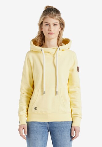 khujo Sweatshirt 'Fanci' in Yellow: front