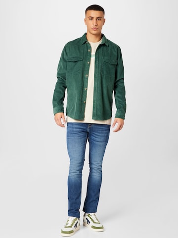 TOM TAILOR DENIM Regular fit Button Up Shirt in Green