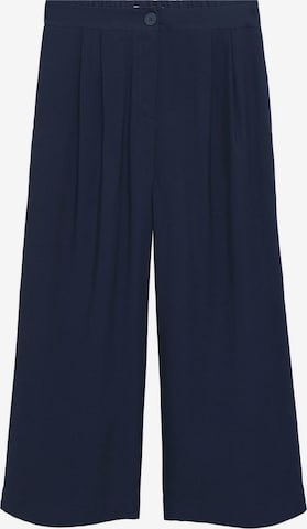 MANGO Kalhoty se sklady v pase 'BYE' – modrá: přední strana