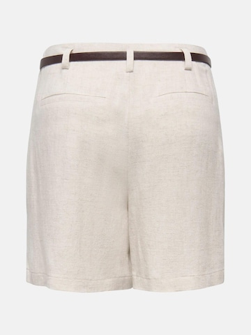 regular Pantaloni 'ONLY ONLSIESTA HW BELT LIN BL SHORT PNT NOOS SHORT' di ONLY in beige