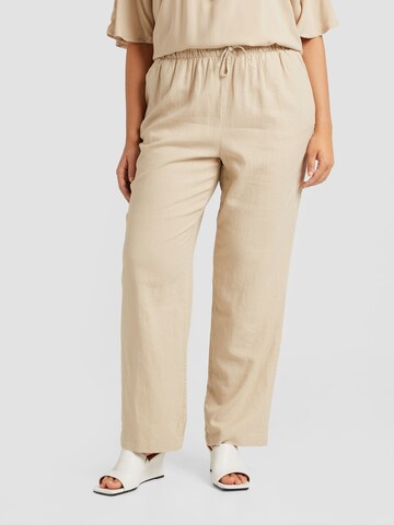 Loosefit Pantaloni 'CARCARO' di ONLY Carmakoma in beige: frontale