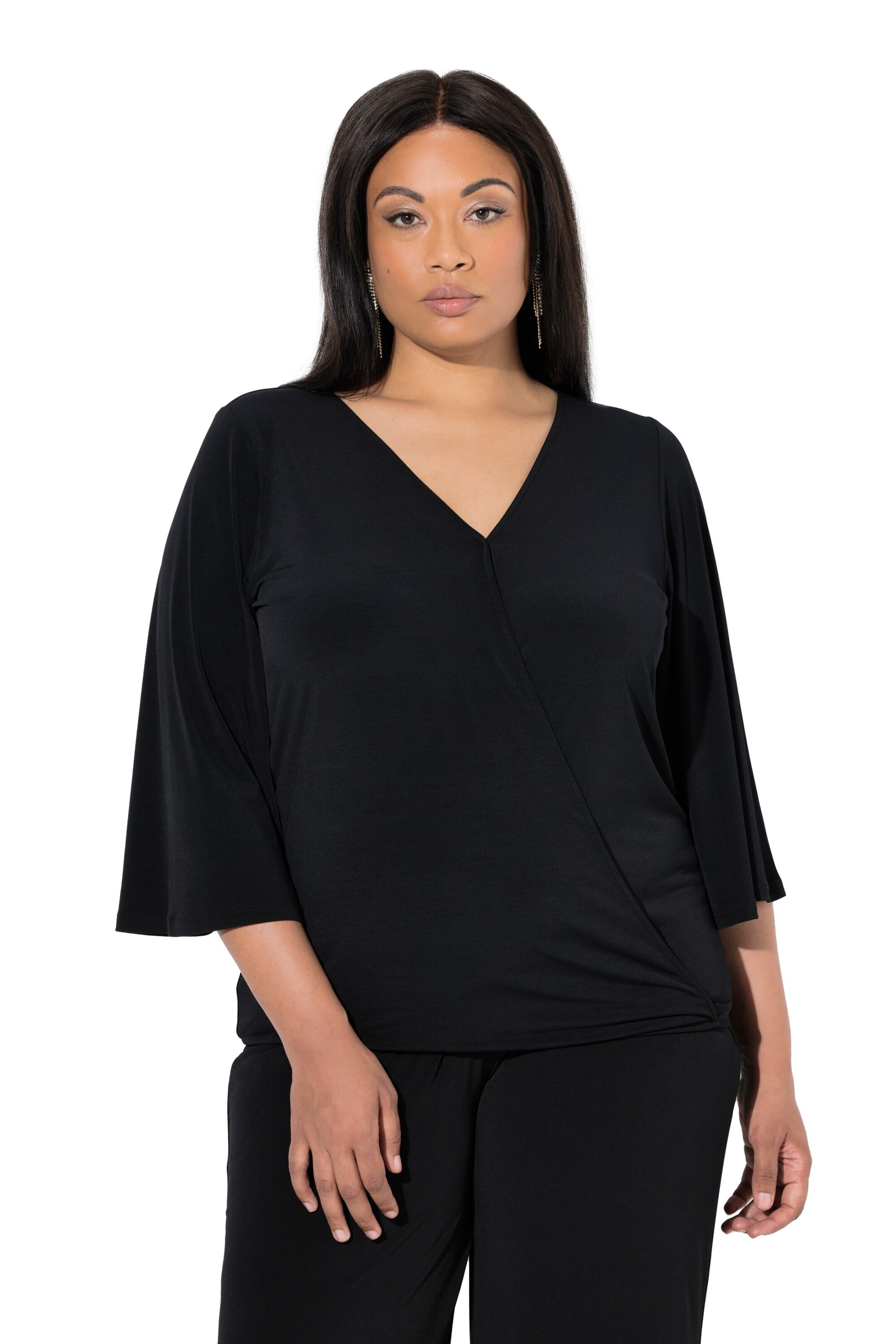 Ulla Popken Shirt in Schwarz: Vorderseite