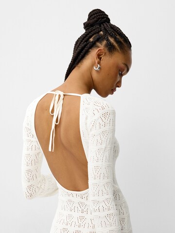 Bershka Knit dress in Beige