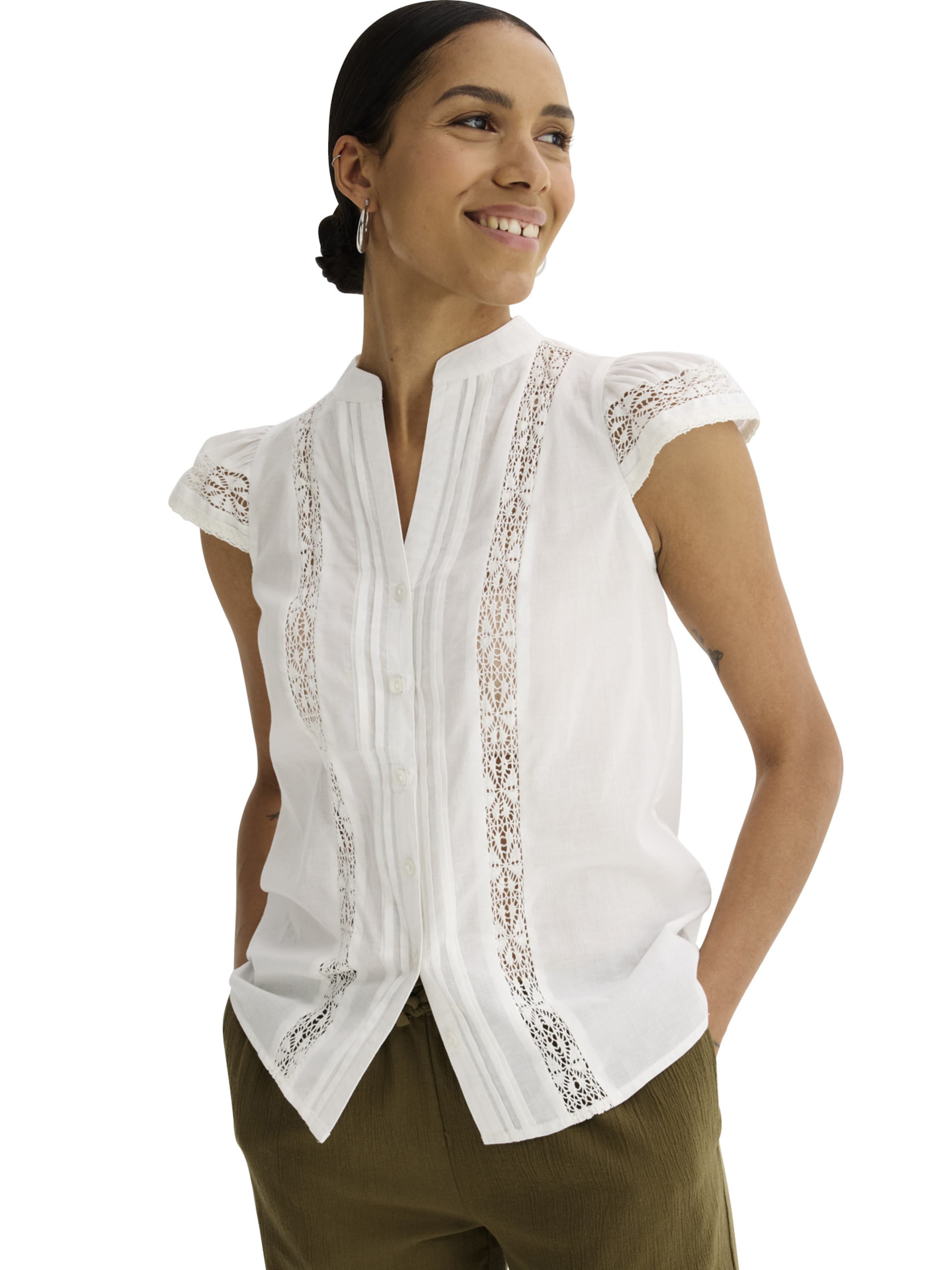 bonprix Bluse in Weiß: Vorderseite